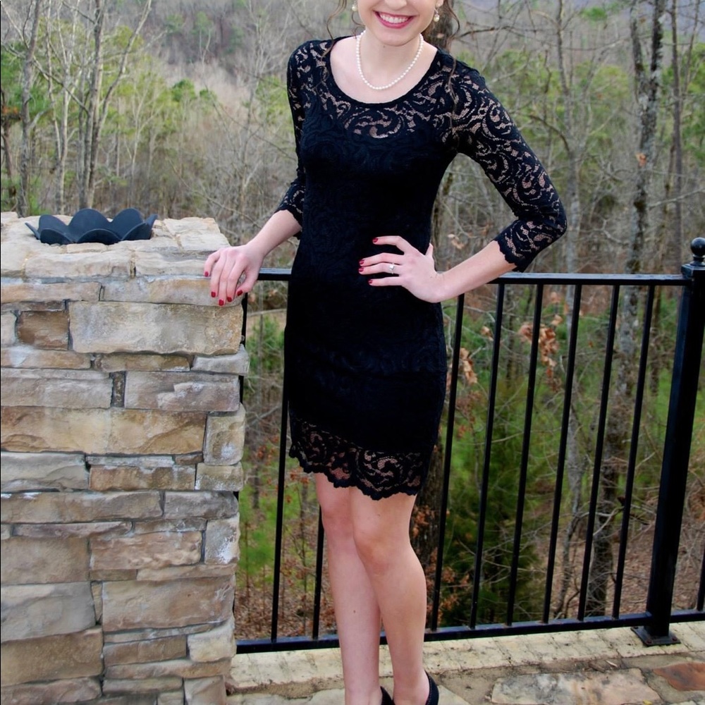 Black lace dress
